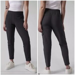 ATHLETA Women's Chelsea Cargo Pant Black Sz 6 Lightweight Pull-On